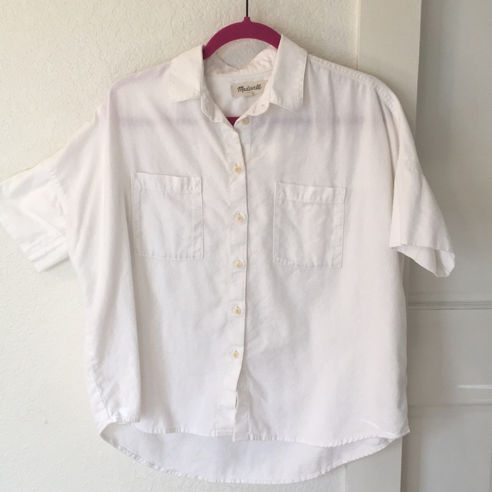 Madewell white courier shirt